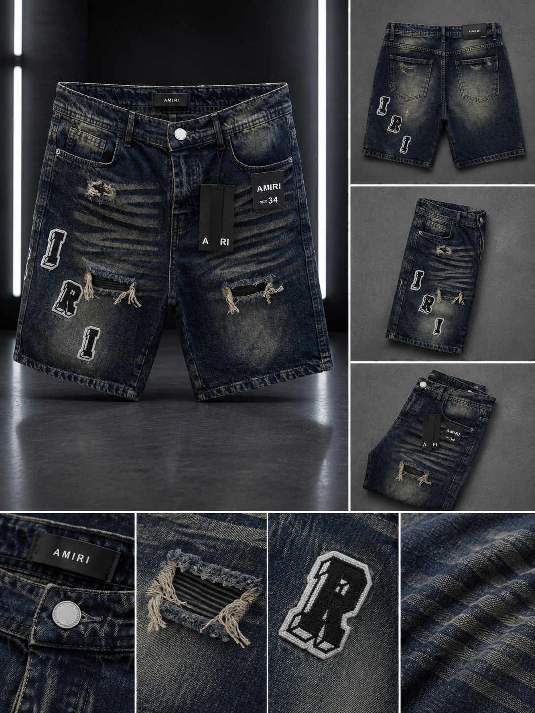 AMIRI- Distressed Denim ShortsFIRE