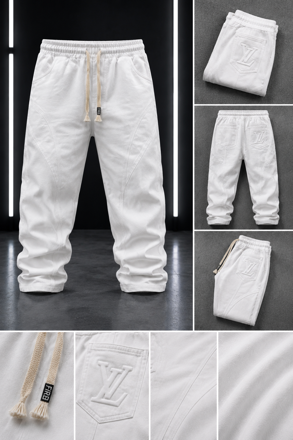 FIRE White Signature Pants